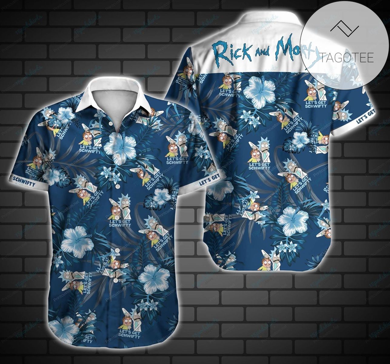 Letterkenny Hawaiian Graphic Print Short Sleeve Hawaiian Casual Shirt