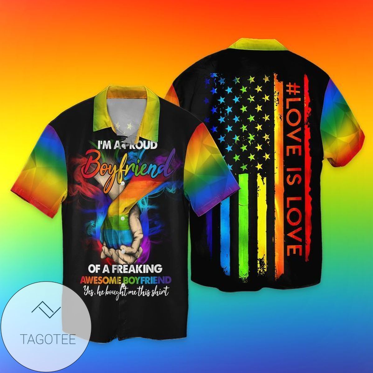 LGBT American Pride 2021 For Men And Women Graphic Print Short Sleeve Hawaiian Casual Shirt