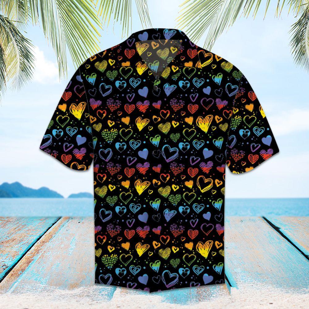 LGBT Proud Hockey Flowers Hawaiian Shirt