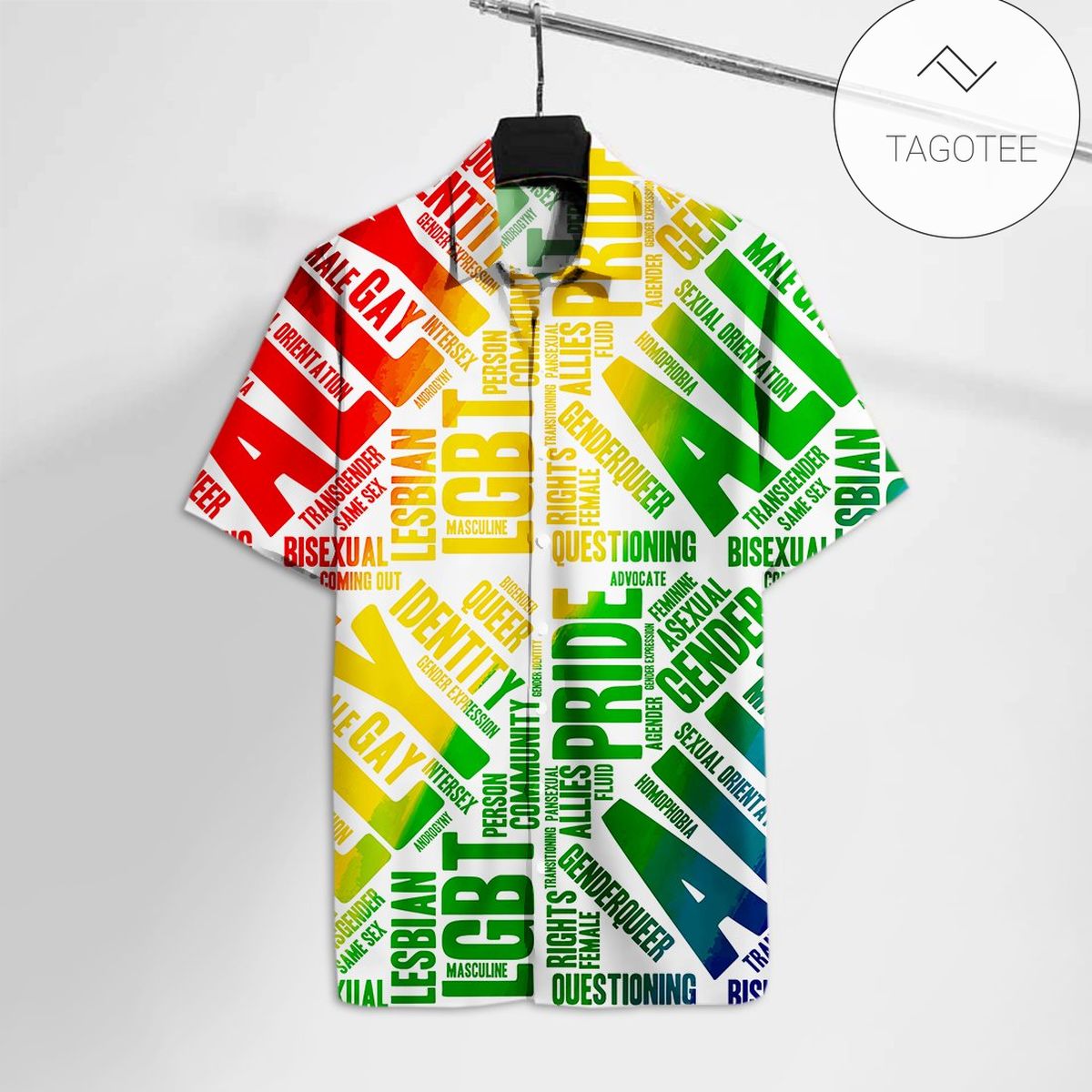 Lgbt Hawaiian Shirt Lgbt Rainbow Color Just Married Hawaii Aloha Shirt