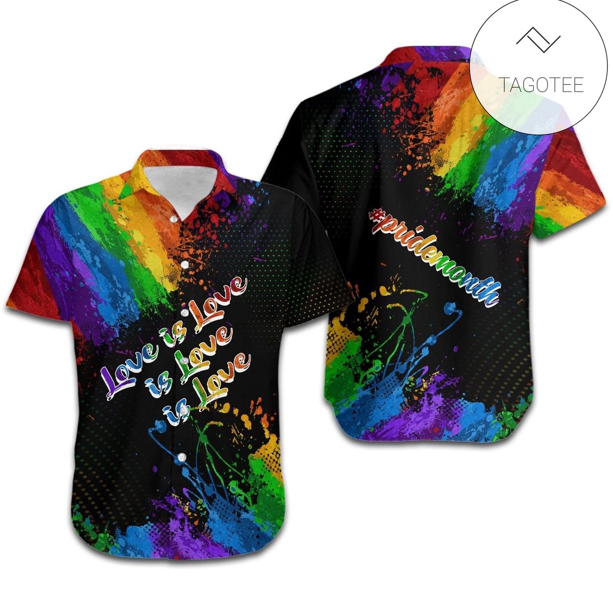 Lgbt Hawaiian Shirt Love Is Love Heartbeat Rainbow Smoke Hawaiian Aloha Shirt