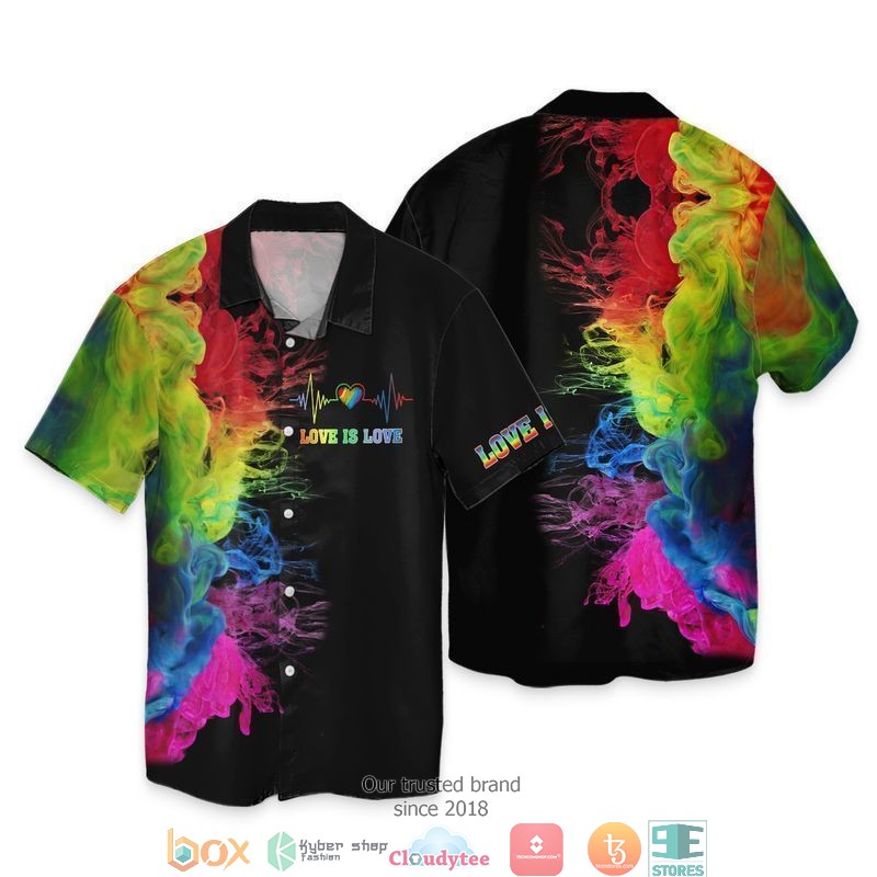 LGBT Lip Glitter Short Sleeve Hawaiian shirt