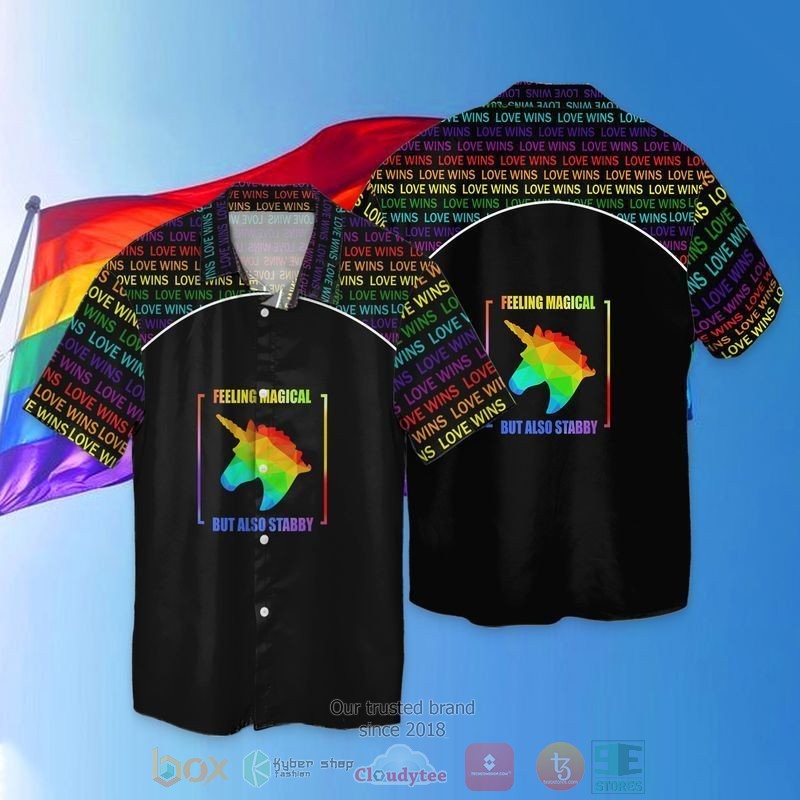 LGBT Lip Glitter Short Sleeve Hawaiian shirt