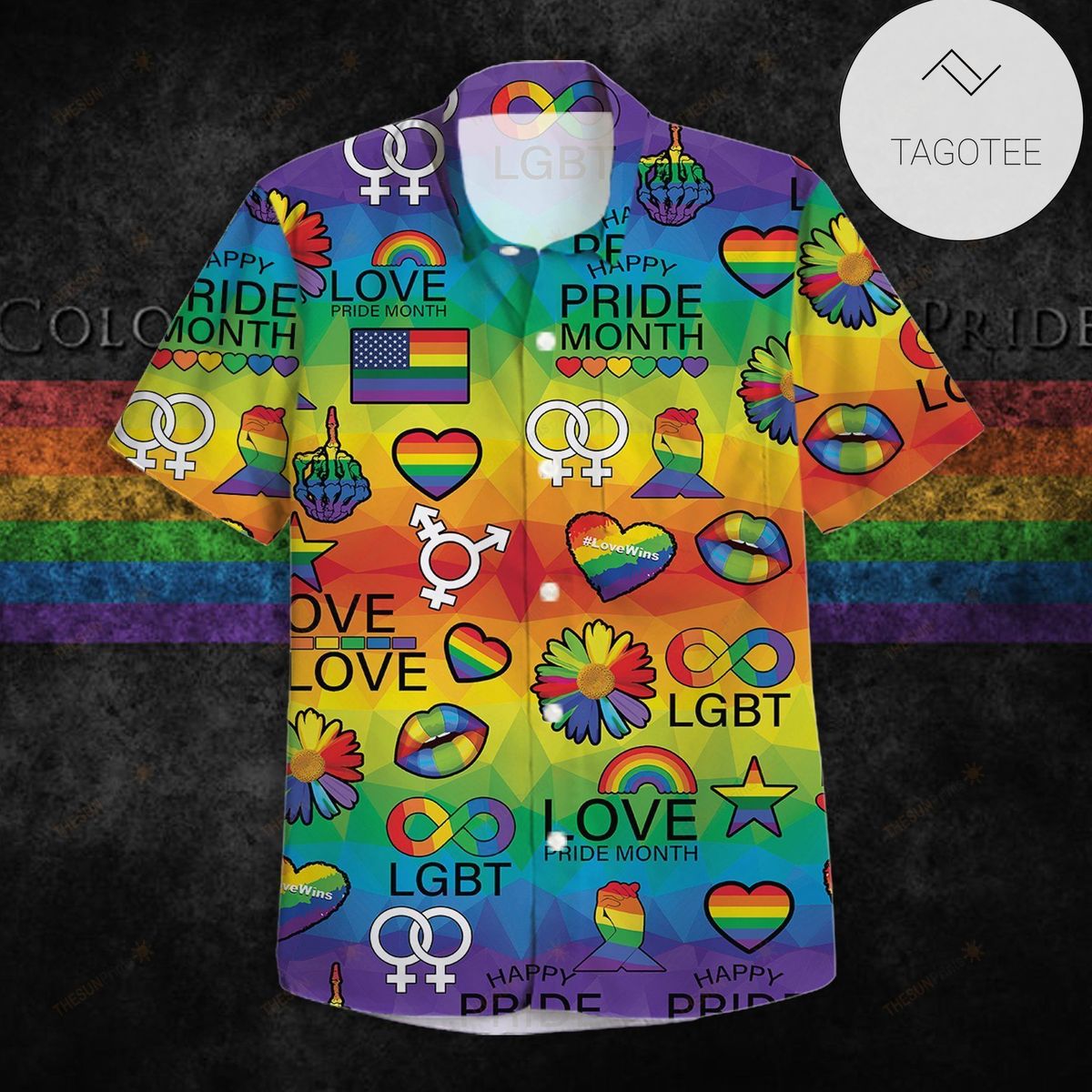 LGBT Pride Human Beings We All Bleed The Same Color For Men And Women Graphic Print Short Sleeve Hawaiian Casual Shirt