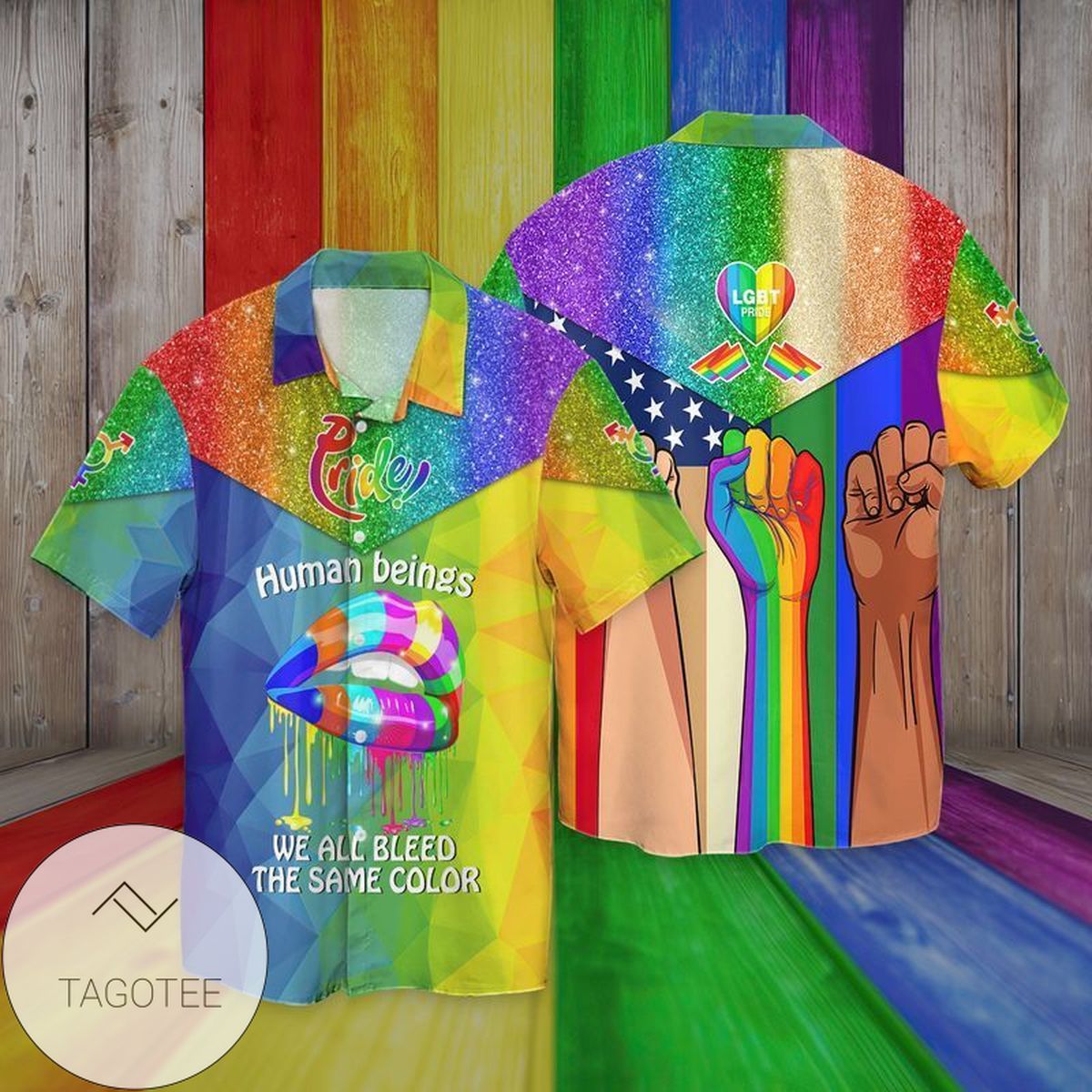 Lgbt Pride Hawaiian Shirt Love Pride Month Rainbow Pattern Hawaii Aloha Shirt