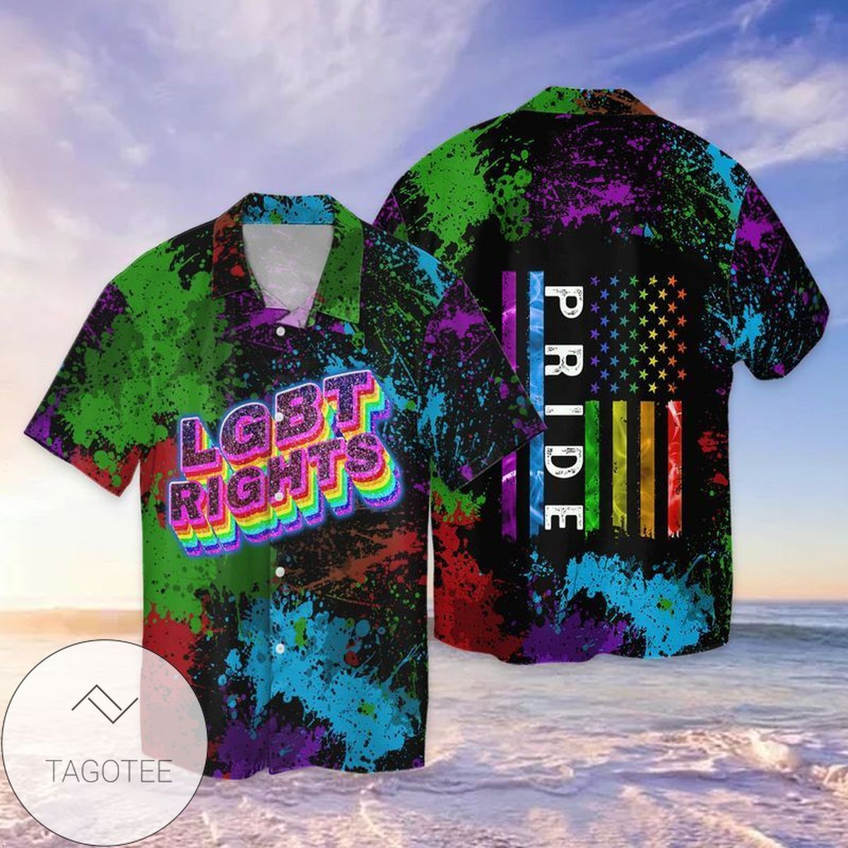 Lgbt Proud Funny Dabbing Unicorn Rainbow Hawaiian Aloha Shirts V