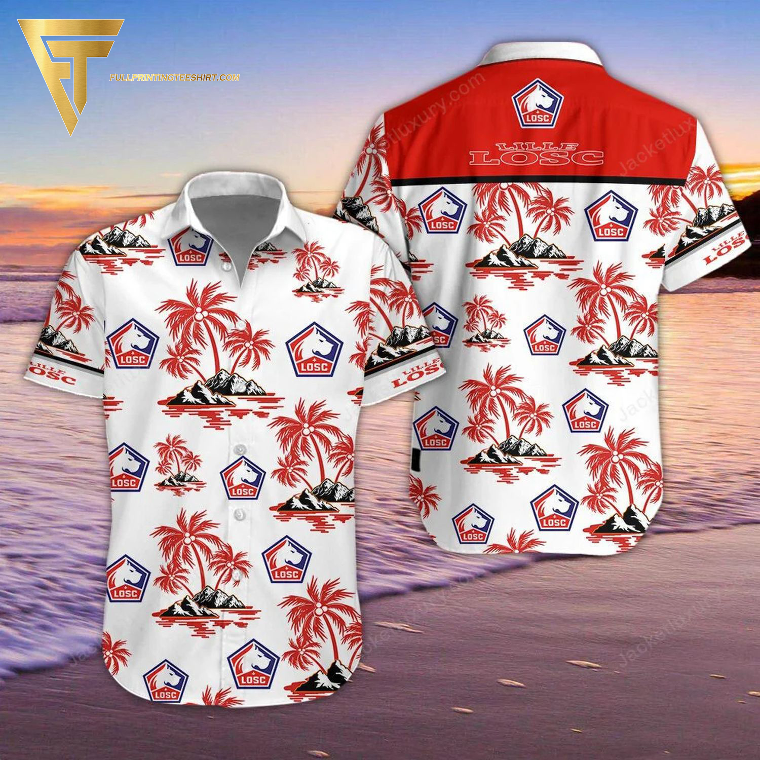 Lineman With Bucket Truck Pattern Full Printing Hawaiian Shirt