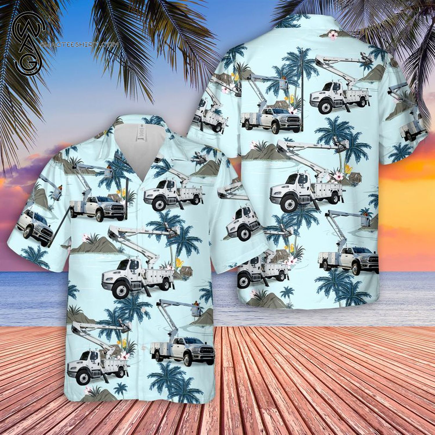 Lockheed WP-3D Orion Independence Day Summer Hawaiian Shirt