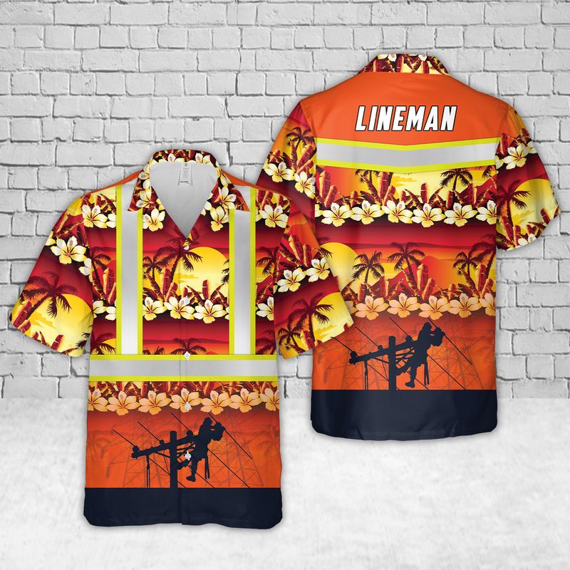 Lineman The High Life Custom Name Hawaiian Shirt