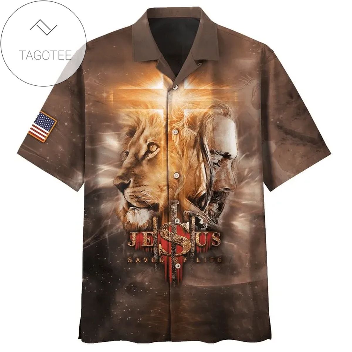 Lion Apparel Lion Hawaiian Button Up Shirt