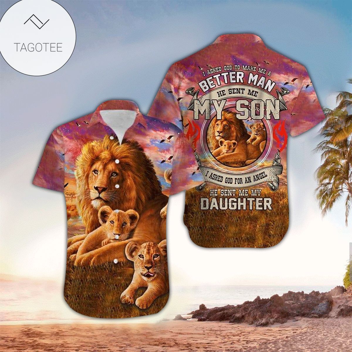 Lion And God Hawaiian Shirt