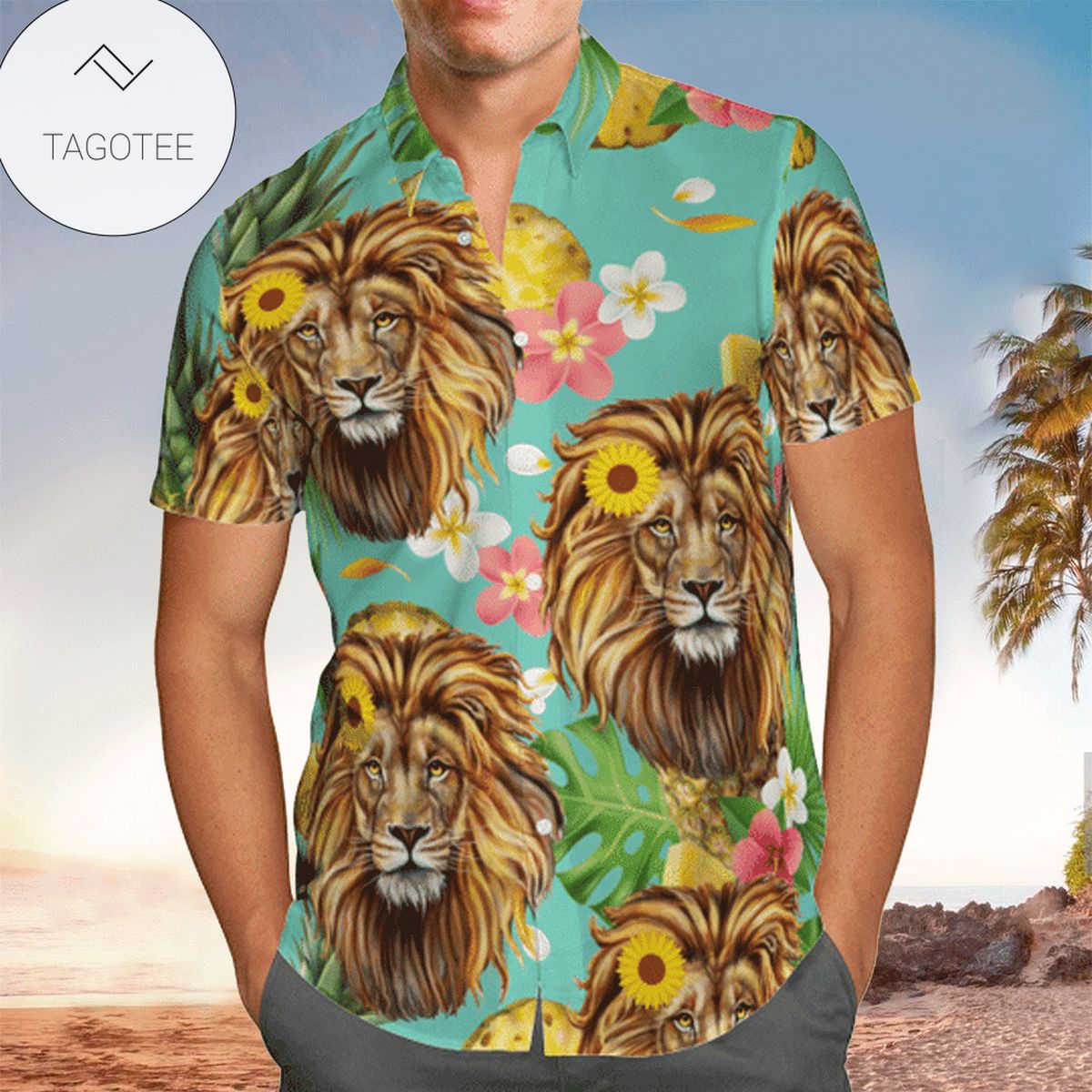 Lion Terrier Aloha Hawaii Shirt Perfect Hawaiian Shirt For Lion Lover