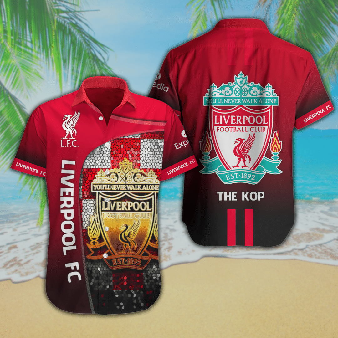 Liverpool FC 3d The Kop Hawaiian Shirt