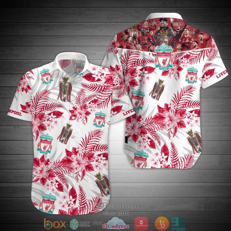 Liverpool FC Hibiscus Hawaiian Shirt