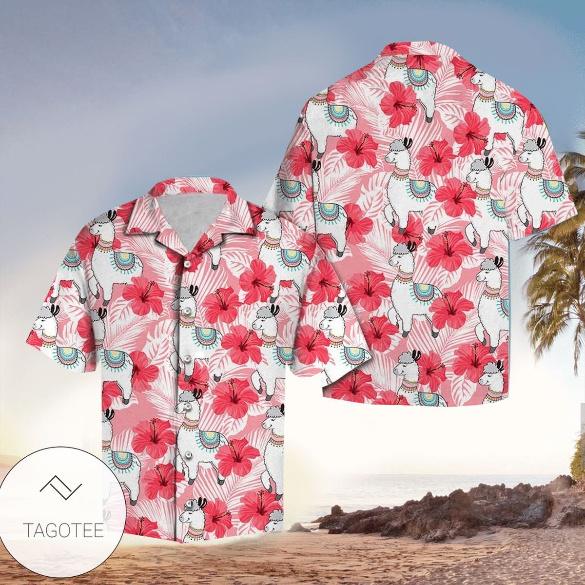 Llama Tropical Hawaiian Shirt