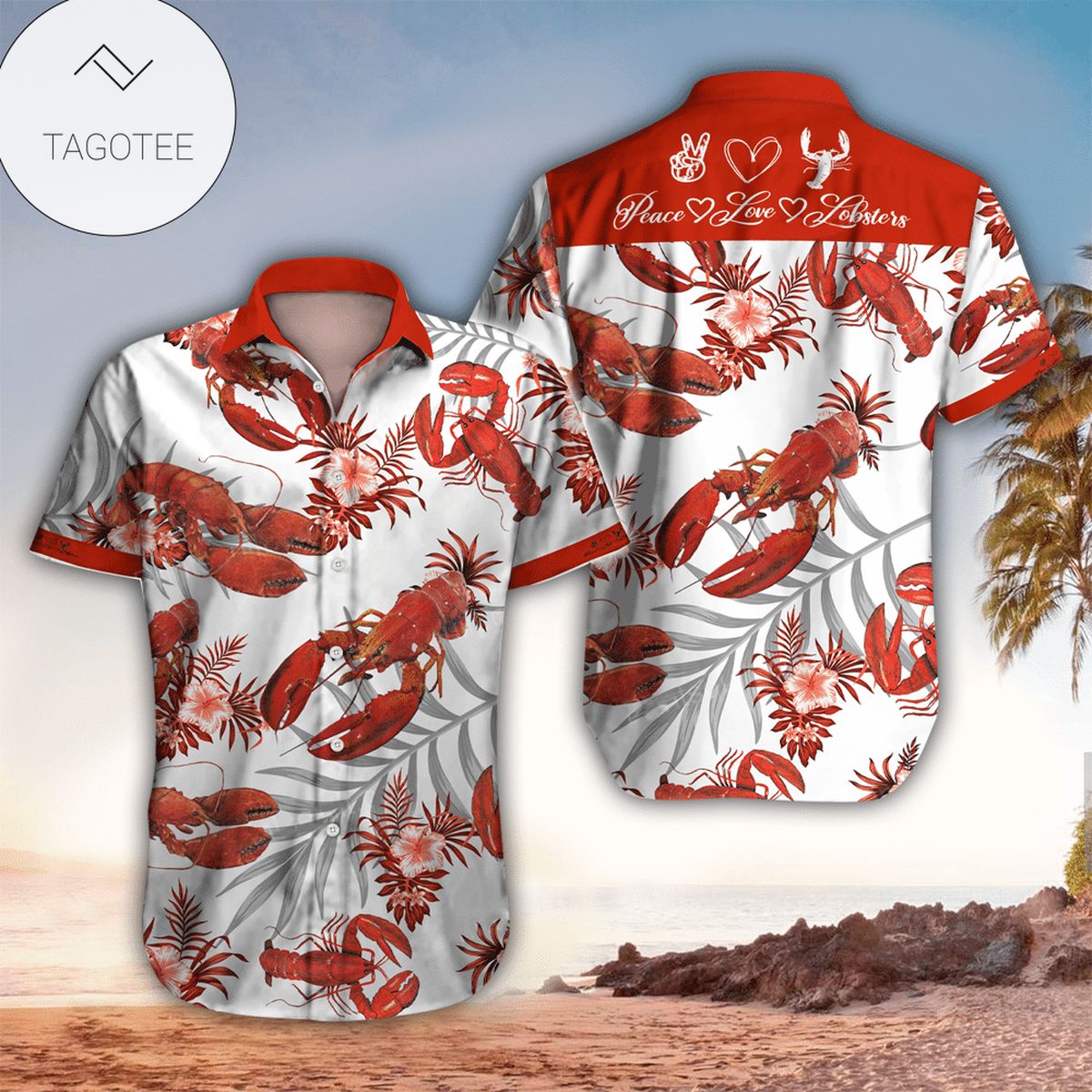 Lobster Hawaiian Shirt Lobster Button Up Shirt