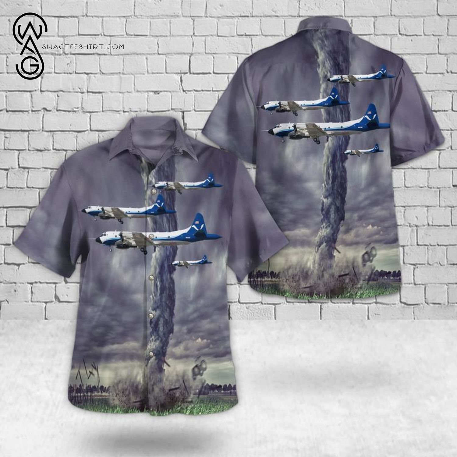 Lineman Bucket Trucks Pattern Summer Hawaiian Shirt