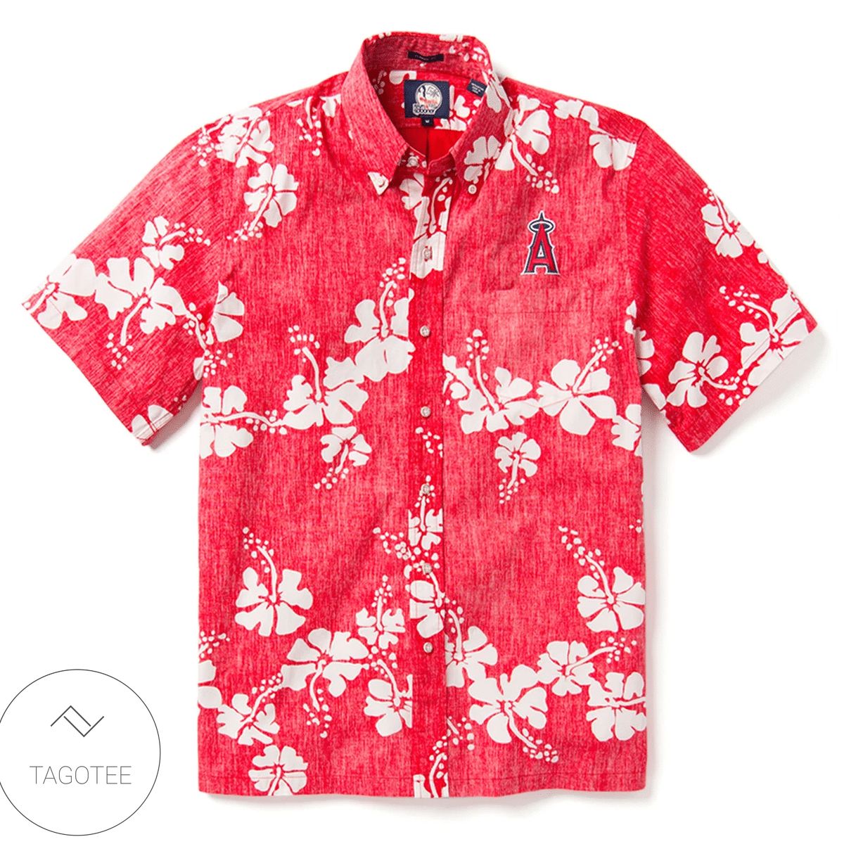 Los Angeles Angels Logo Aloha Hawaiian Shirt