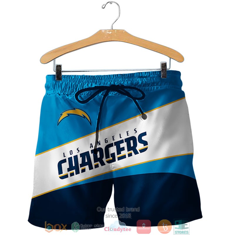 Los Angeles Chargers FOCO Thematic Powder Blue Hawaiian Shirt