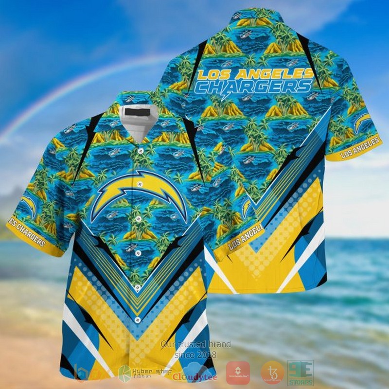 Los Angeles Chargers NFL palm tree Hawaiian Shirt