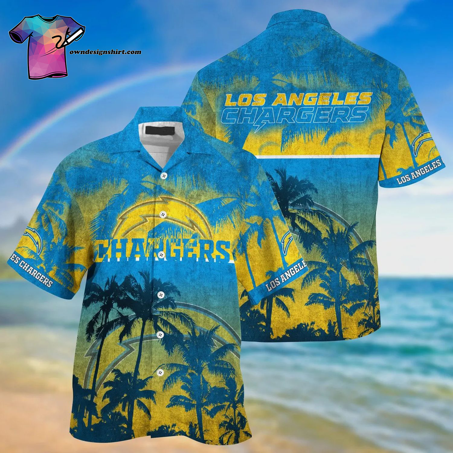 Los Angeles Rams All Over Print Hawaiian Shirt And Beach Shorts