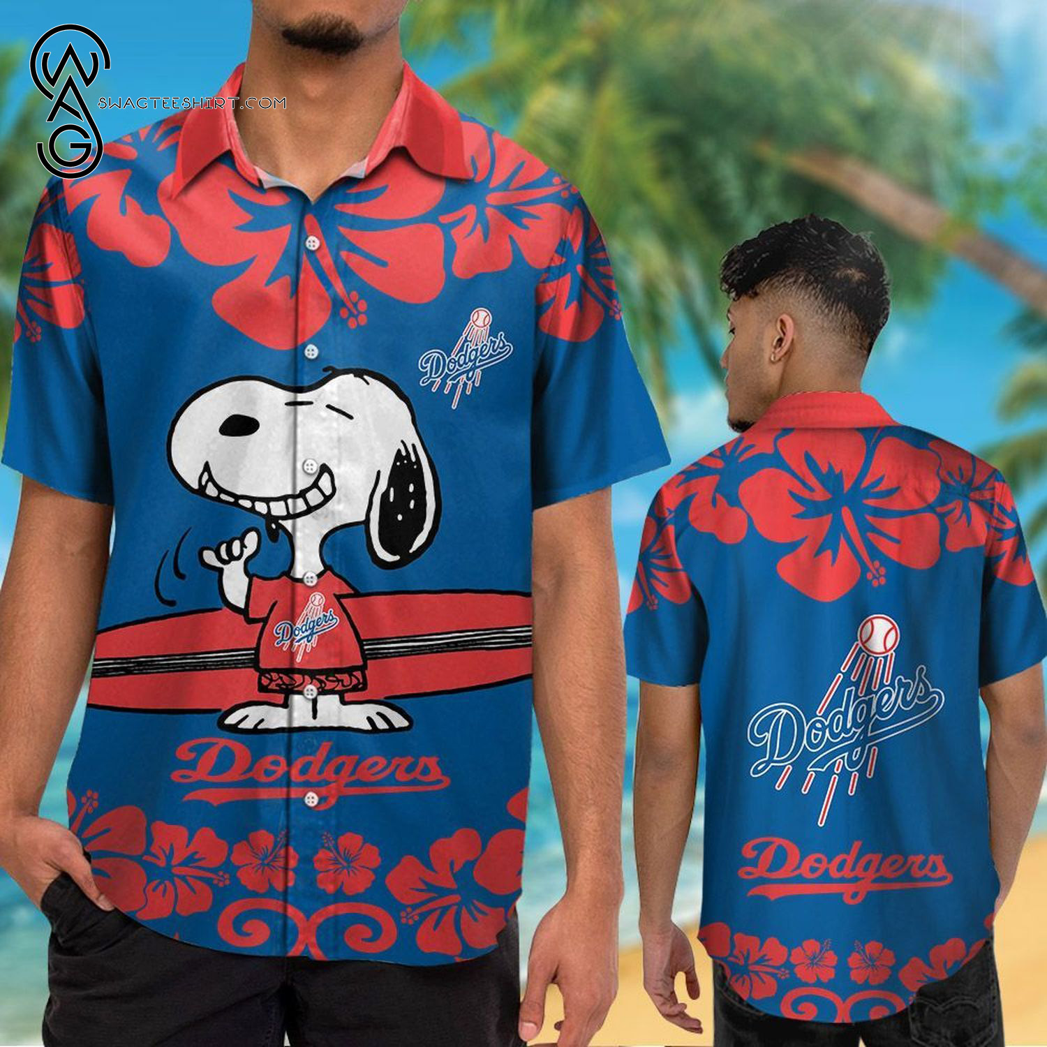 Los Angeles Dodgers And Snoopy Summer Vibes Hawaiian Shirt