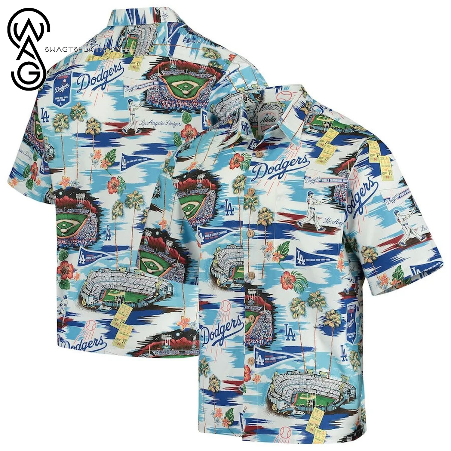 Los Angeles Dodgers Baseball Team Full Print Hawaiian Shirt