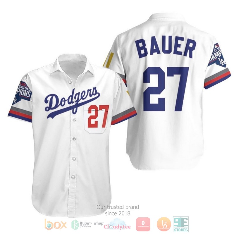 Los Angeles Dodgers Bauer 27 2020 Championship Hawaiian Shirt