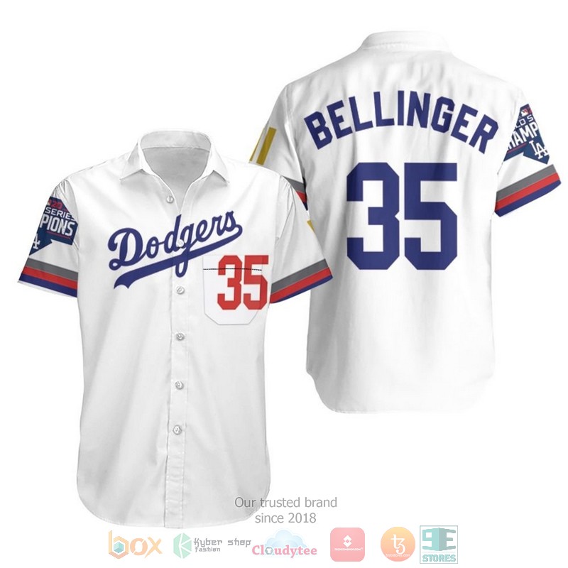 Los Angeles Dodgers Bellinger 35 2020 Championship Hawaiian Shirt