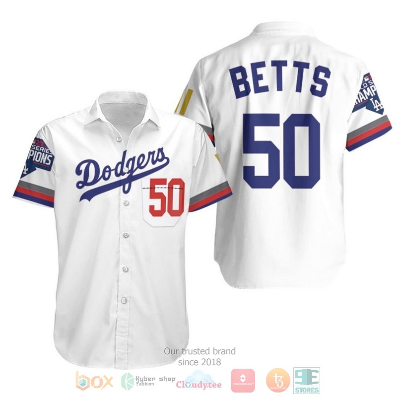 Los Angeles Dodgers Betts 50 2020 Championship Hawaiian Shirt