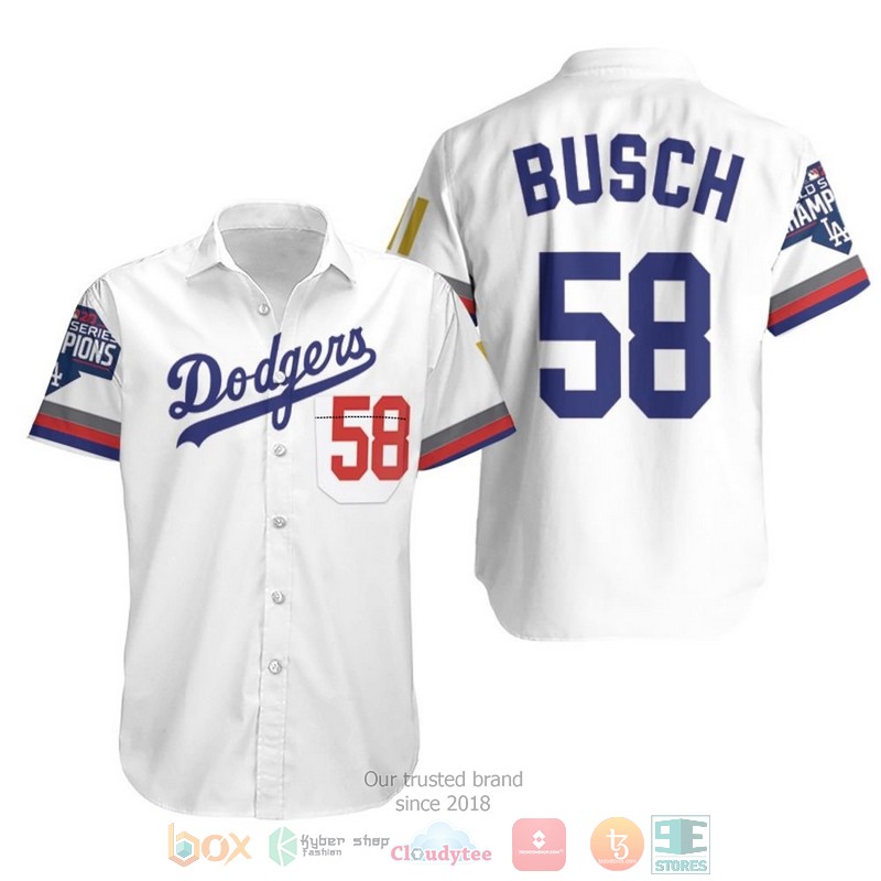 Los Angeles Dodgers Busch 58 2020 Championship Hawaiian Shirt