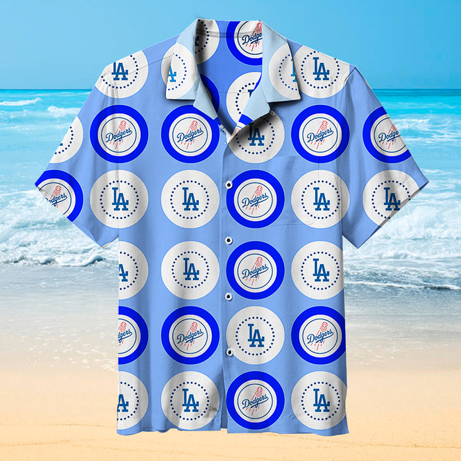 Los Angeles Dodgers Hawaiian Short Sleeve Shirt 3D All Over Print Men Women Unisex Model 348