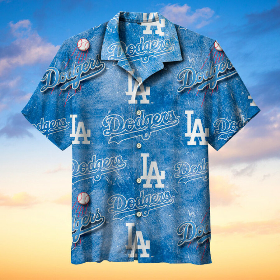 Los Angeles Dodgers Hawaiian Short Sleeve Shirt 3D All Over Print Men Women Unisex Model 346