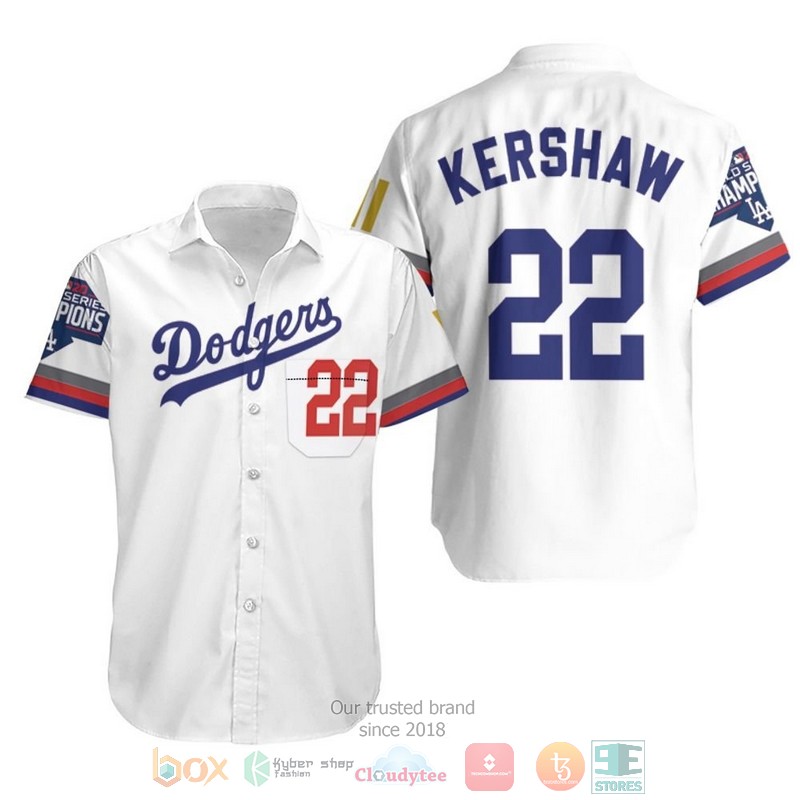 Los Angeles Dodgers Kershaw 22 2020 Championship Hawaiian Shirt