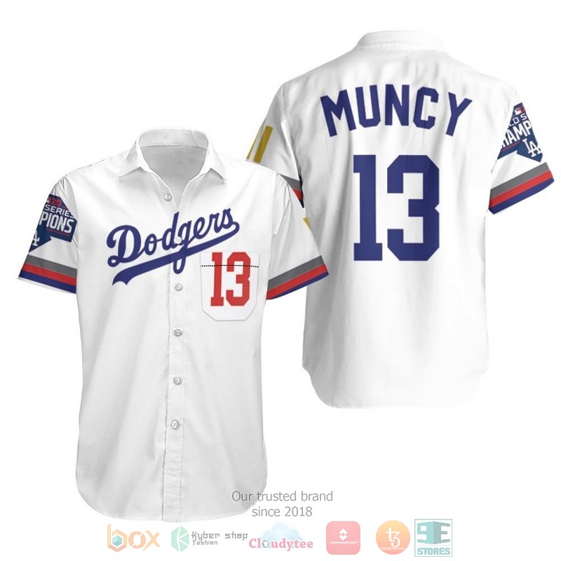 Los Angeles Dodgers Muncy 13 2020 Championship Hawaiian Shirt