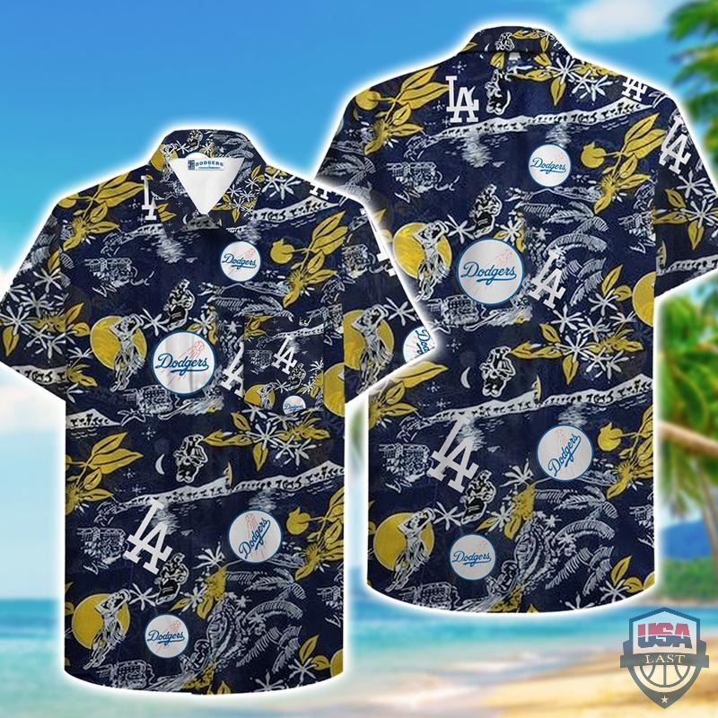 Los Angeles Dodgers Hawaiian Short Sleeve Shirt 3D All Over Print Men Women Unisex Model 348