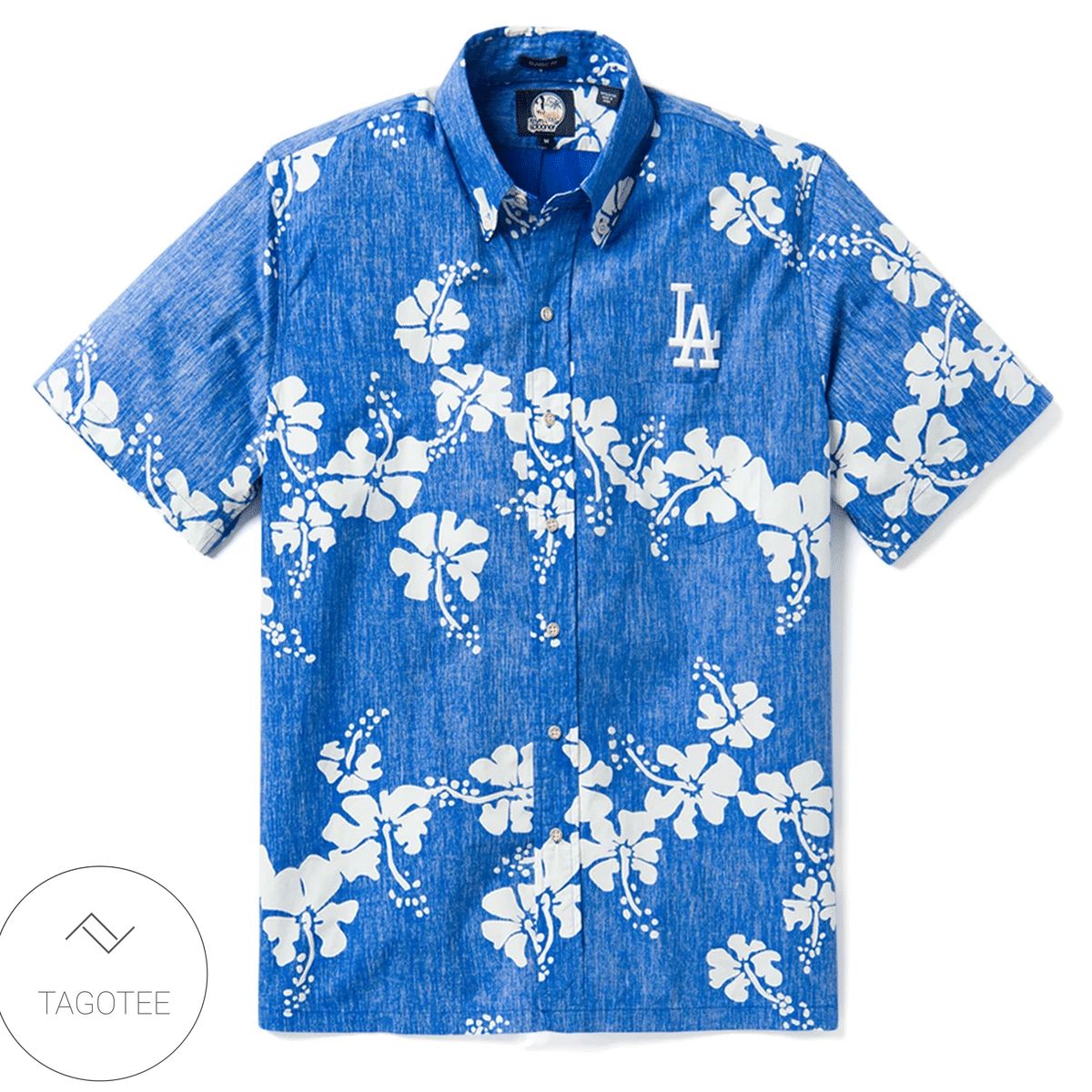 Los Angeles Dodgers Tropical Flower Short Sleeve Authentic Hawaiian Shirt 2022