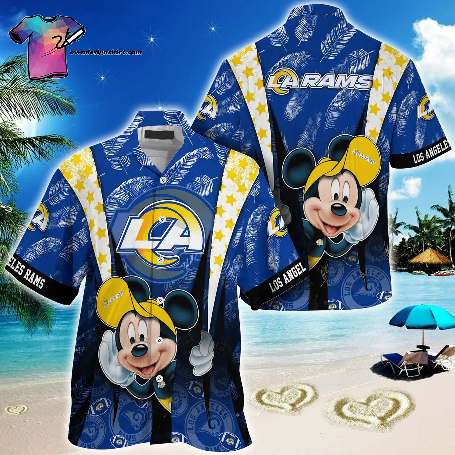 Los Angeles Rams Sports Fan All Over Print Hawaiian Shirt