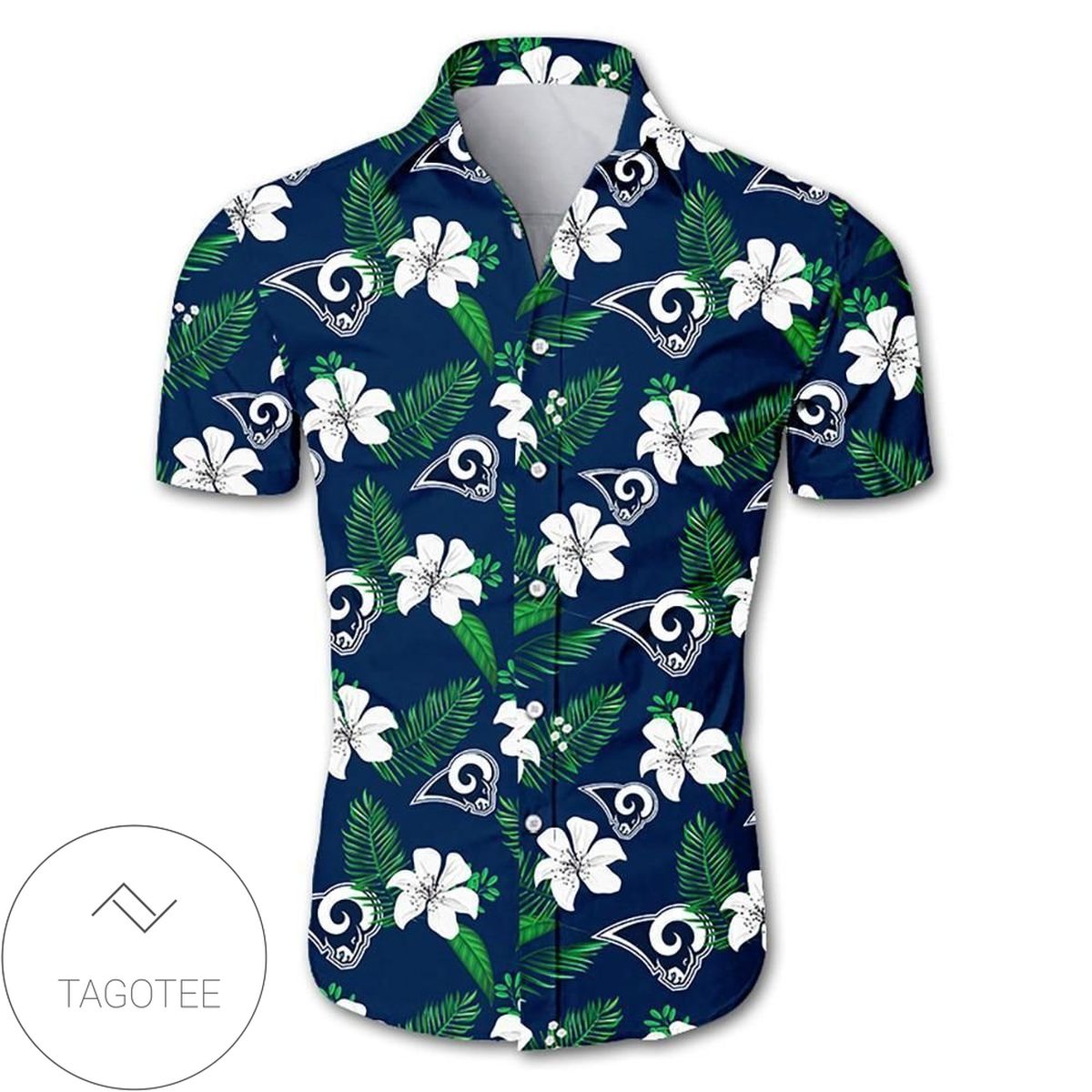 Los Angeles Rams Authentic Hawaiian Shirt 2022 Floral Button Up Slim Fit Body