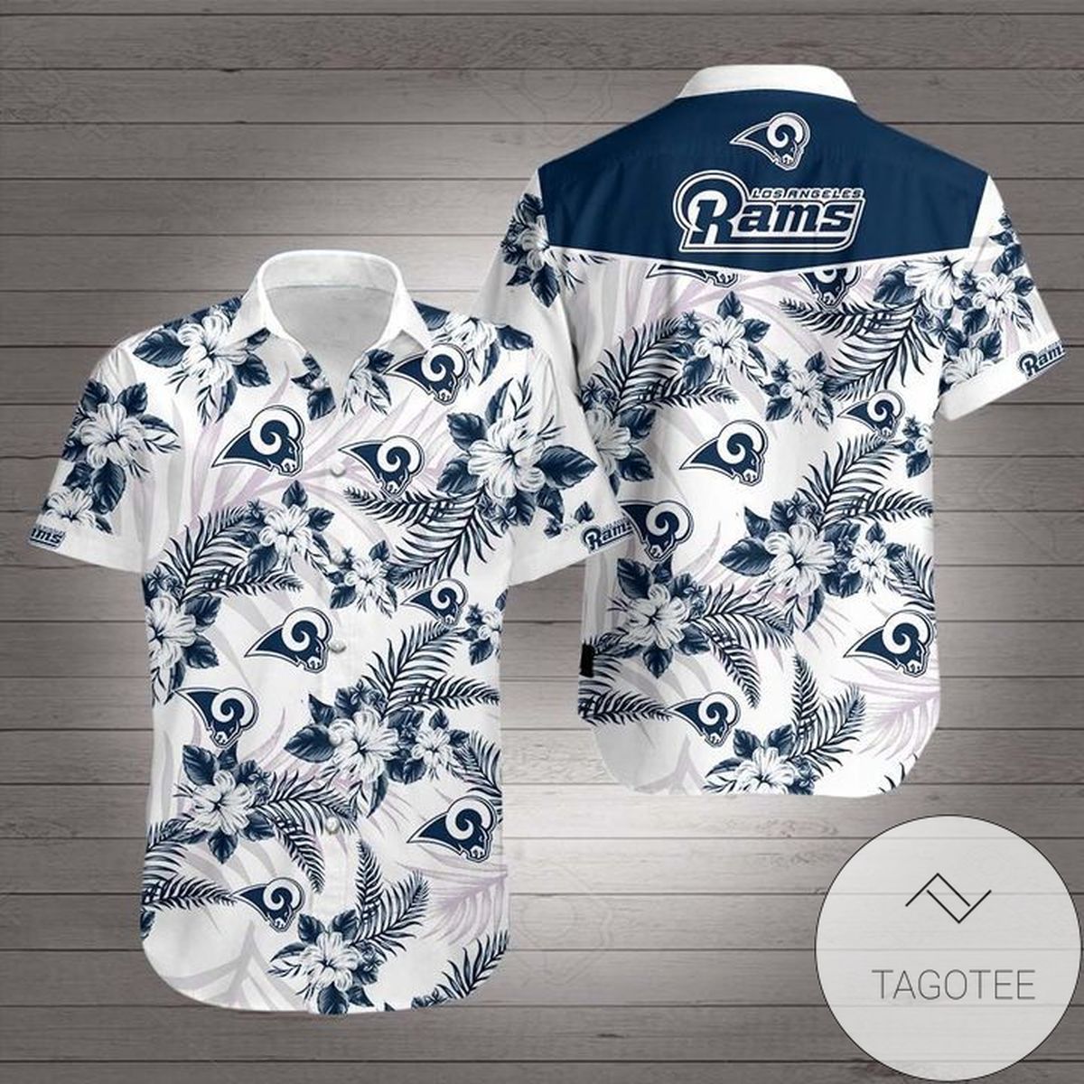 Los Angeles Rams Coconut Tree Hawaiian Shirt 3d