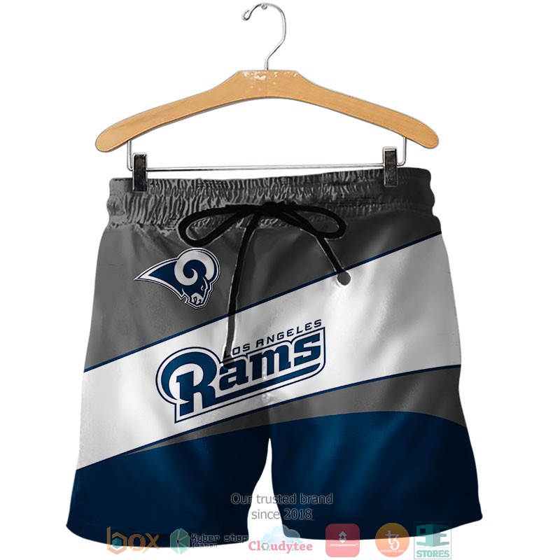 Los Angeles Rams Hibiscus Hawaiian Shorts