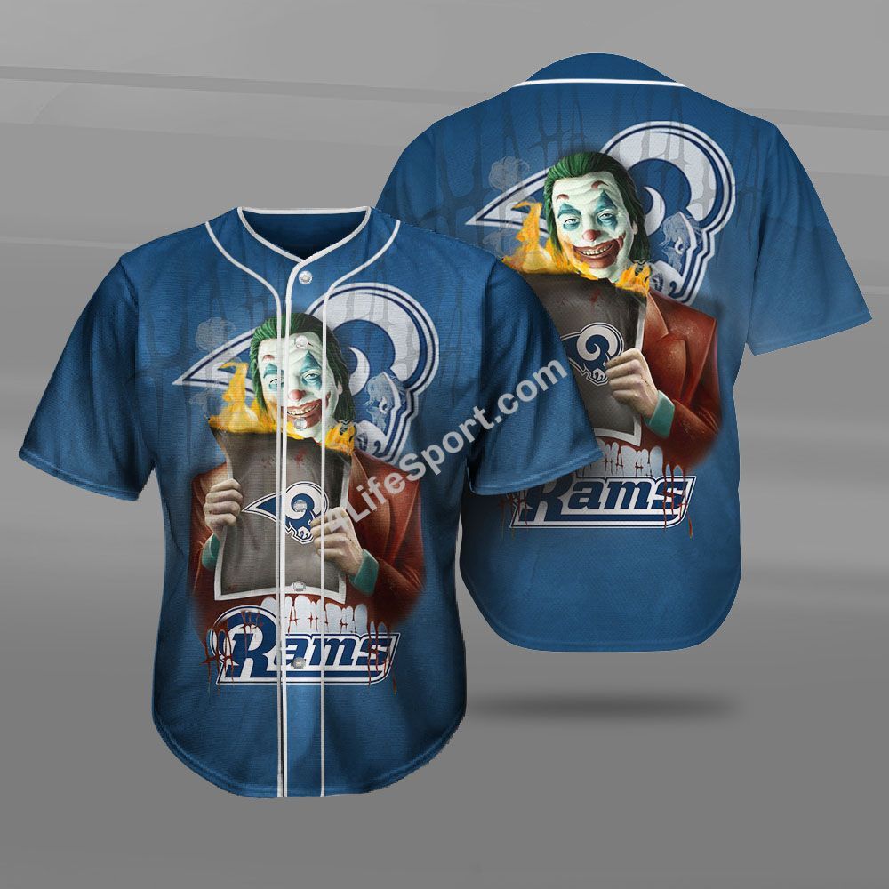 Los Angeles Rams Jack Skellington Baseball Jersey