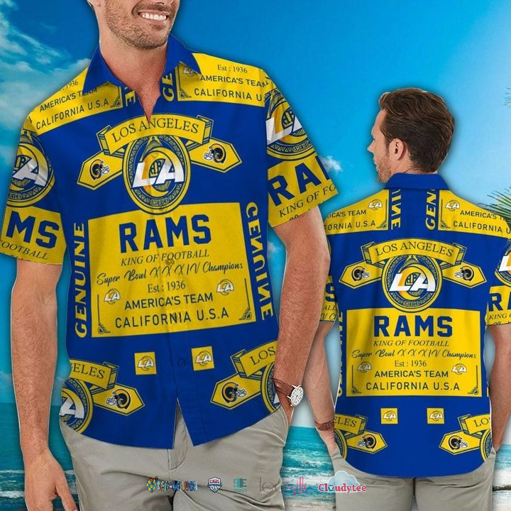 Los Angeles Rams Ocean Fishes Hawaiian Shirt Beach Short