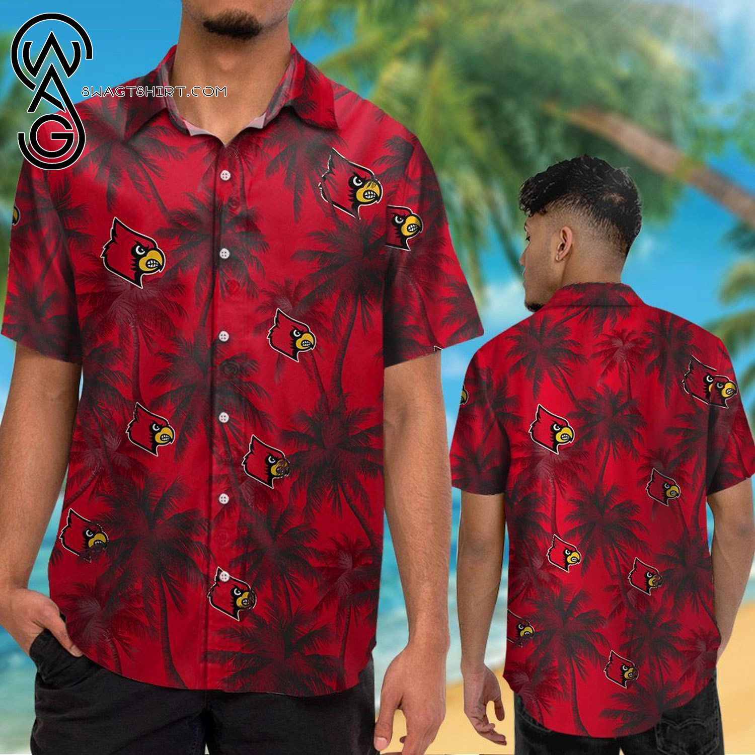 Louisville Cardinals Sports Fan Summer Vacation Hawaiian Shirt