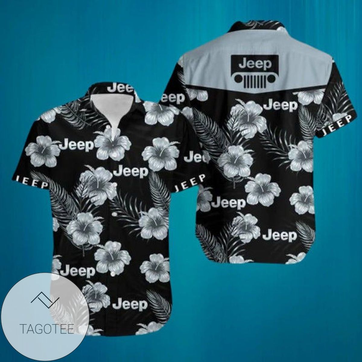 Love Jeep Car III Graphic Print Short Sleeve Hawaiian Casual Shirt