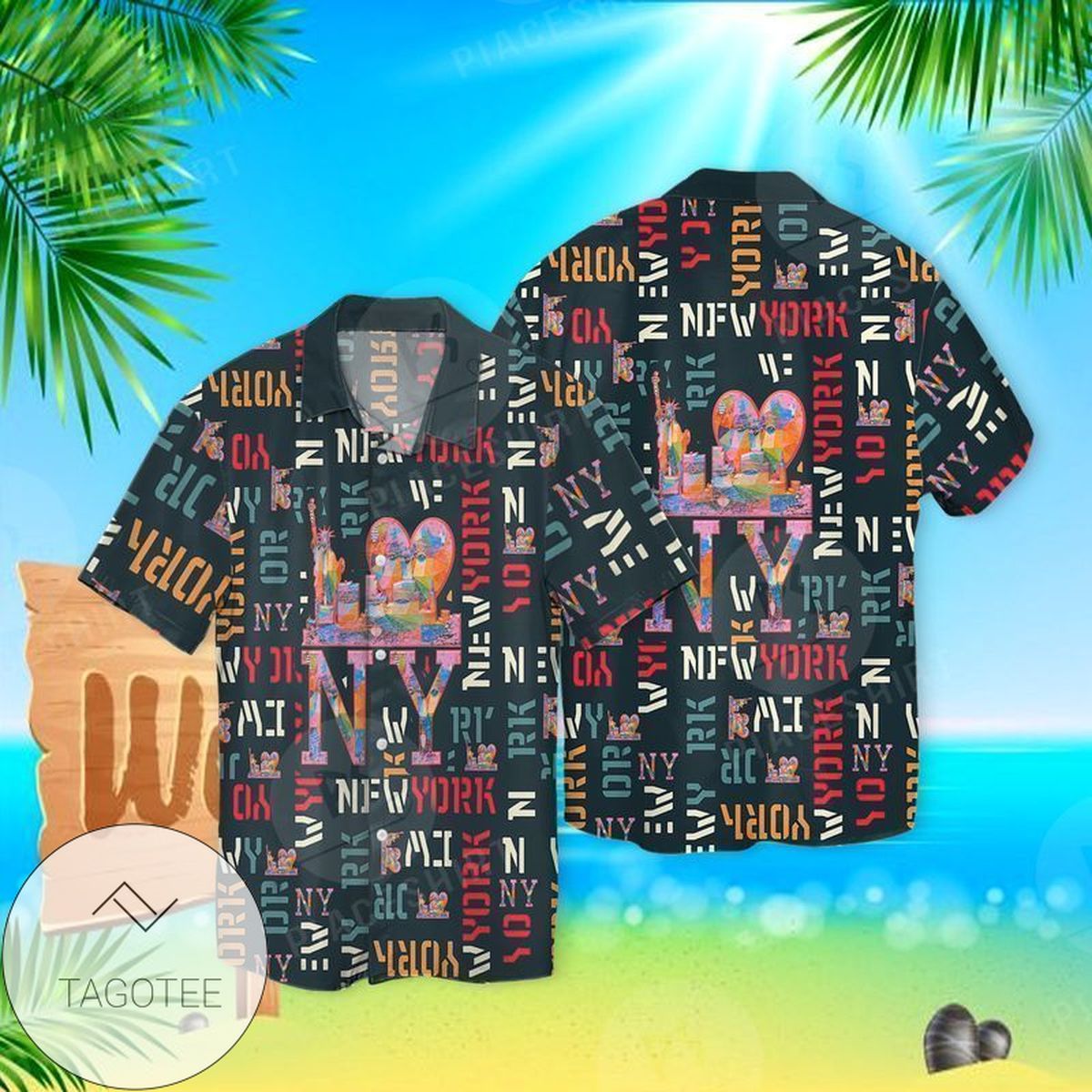 Love Native Horse Blue Brown Hawaiian Shirt