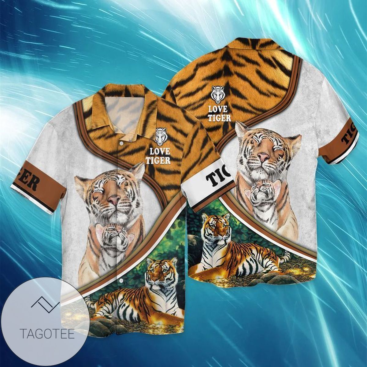 Love Tigger For Men And Women Graphic Print Short Sleeve Hawaiian Casual Shirt