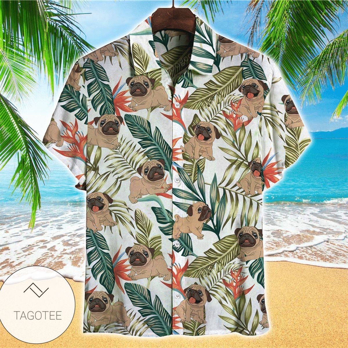 Lovely Boxer Dog Lovers With Tropical Hawaiian Shirt