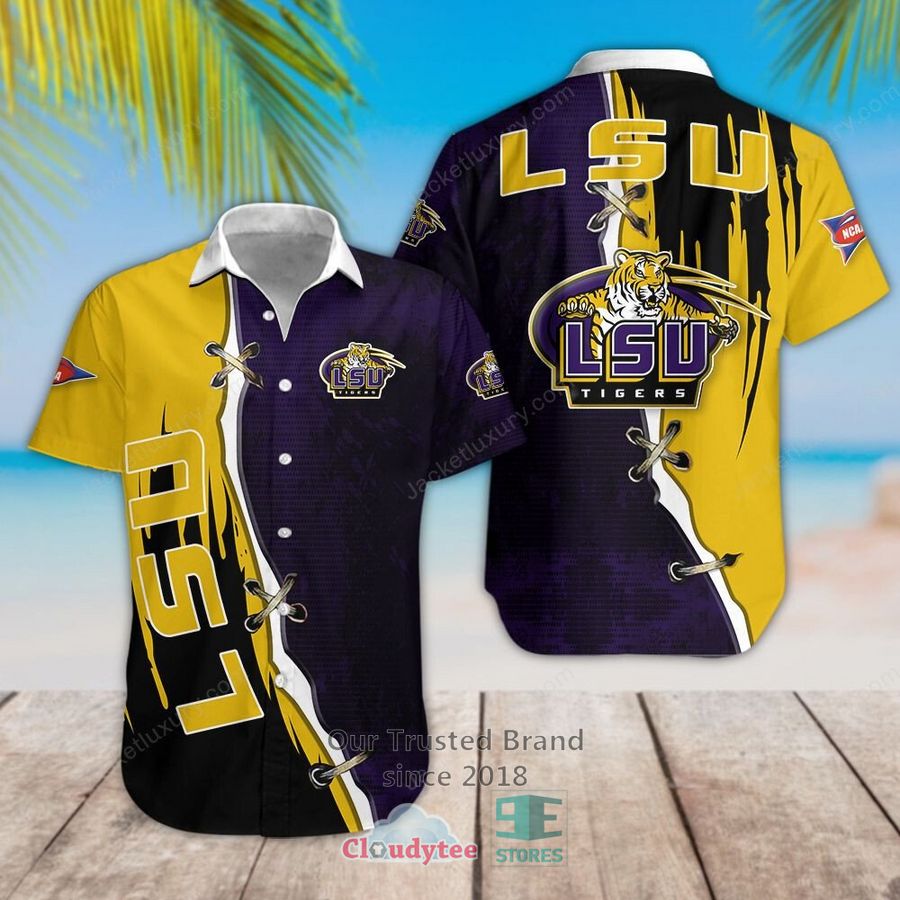 LSU Tigers Columbia Super Slack Tide Purple Hawaiian Shirt