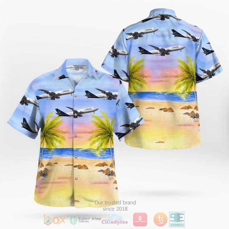 Lufthansa Boeing 747-400 Hawaiian Shirt